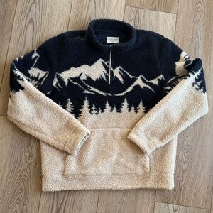 Marine Layer Archive 1/2-Zip Scenic Fleece Jacket - Medium